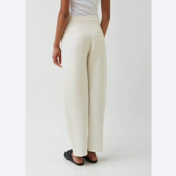 Toteme Novara Trousers Ivory Twill - Size S - Picture 2 of 5